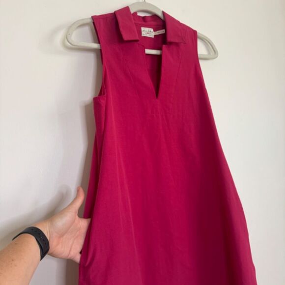 Faherty All Day Lightweight Polo Athletic Mini Dress - Pink | Size XS - Picture 5 of 8